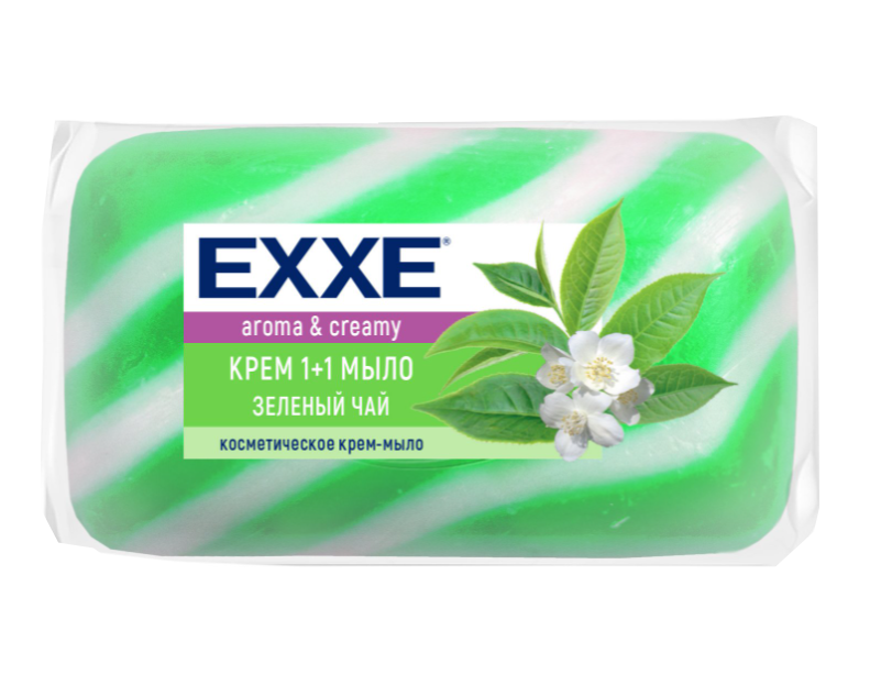 Exxe крем-мыло туалетное 1+1 80г зеленый чай (зеленое). Крем-мыло Exxe зеленый чай 80г/72шт. Exxe мыло 1 1 зеленый чай 4*90г. Exxe 1-1 зеленый чай.