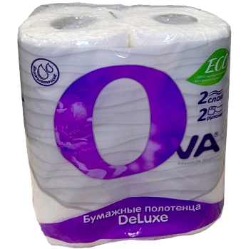 Бумажные полотенца "OVA" 2сл,2шт/уп (24) 000893