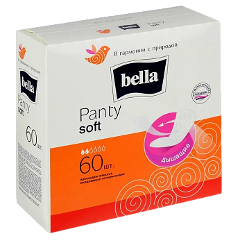 Прокладки ежедневные BELLA Panty soft 60шт/уп 