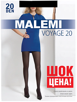 КОЛГОТКИ MALEMI VOYAGE 20 NERO, 4*10/100