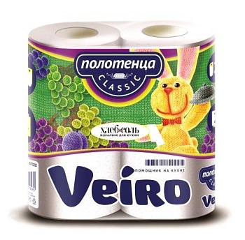 Полотенца бумажные "Veiro Classic" 2слоя 2шт/уп(12) 5П22