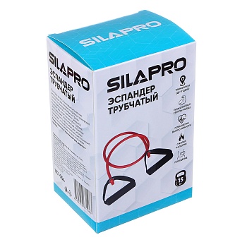 SILAPRO Эспандер трубчатый 120см, рукоять 2шт, 12см, сопротивление 15кг, ТРЕ