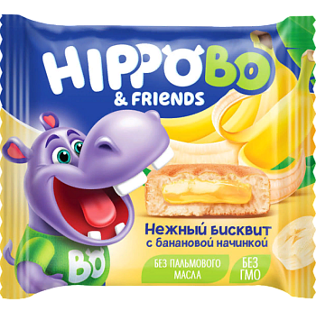 Пирожное HIPPOBO с банановой начинкой 32г КДВ