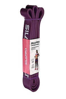 SILAPRO Лента для фитнеса силовая эластичная 208х0,45х3,2см, латекс, 35 кг