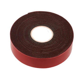 Двусторонний скотч, красного цвета на серой основе, 6мм, 5метров  REXANT (20!), 09-6006